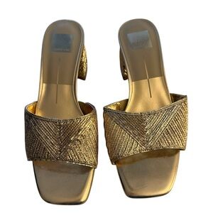 Dolce Vita Metallic Gold Mules
